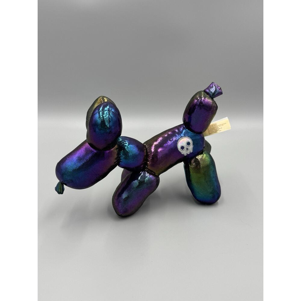 Iridescent Balloon Dog Skull Plush 8” Stuffed Animal